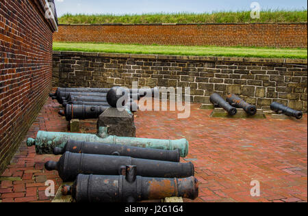 Historic Fort McHenry, birthplace of the Star Spangled Banner, the national anthem of the USA. Stock Photo