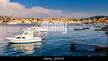 Mali Losinj, Croatia - Spetember 14, 2016: City and harbor Mali Losinj, island of Losinj, Croatia is famous for its mild Mediterranean climate Stock Photo