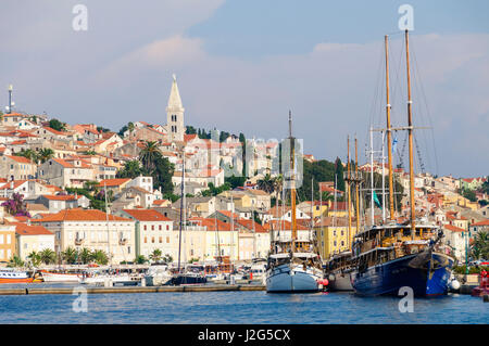 Mali Losinj, Croatia - Spetember 14, 2016: City and harbor Mali Losinj, island of Losinj, Croatia is famous for its mild Mediterranean climate Stock Photo