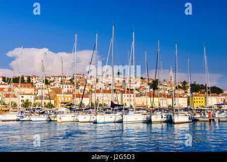 Mali Losinj, Croatia - Spetember 14, 2016: City and harbor Mali Losinj, island of Losinj, Croatia is famous for its mild Mediterranean climate Stock Photo