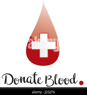 concept of blood donation icon. vector illustration Stock Vector