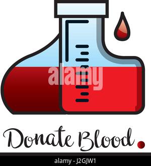 concept of blood donation icon. vector illustration Stock Vector