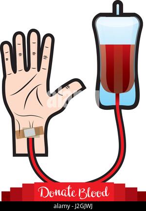 concept of blood donation icon. vector illustration Stock Vector