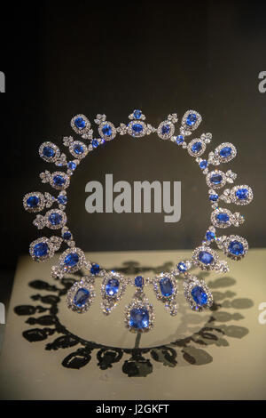 Hall Sapphire and Diamond Necklace 