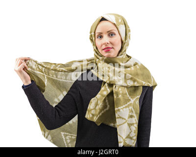 young woman with scarf Stock Photo