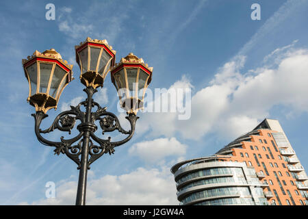 Putney Wharf Tower from Putney Bridge, London, SW15, UK Stock Photo