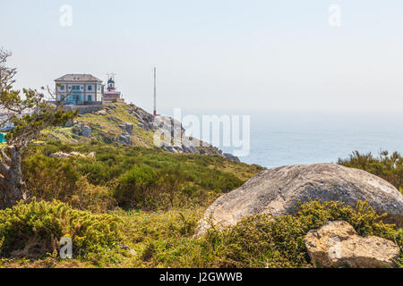 View of Cape Finisterre, La Coruna, Spain. The most western point in Europe and end of the pilgrim route to Santiago. Stock Photo