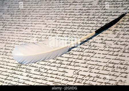 Charleston, South Carolina. USA. Copy of the declaration of independence. Stock Photo