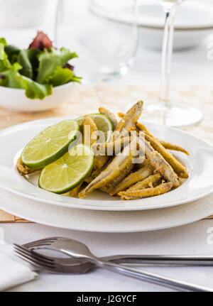 Pescaito frito. Typical Spanish fried fish dish. Stock Photo