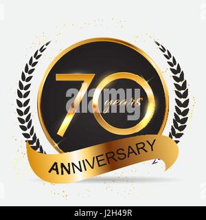 Template 70 Years Anniversary Vector Illustration Stock Vector