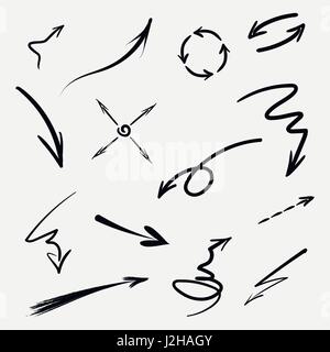 Black vector arrows Stock Vector