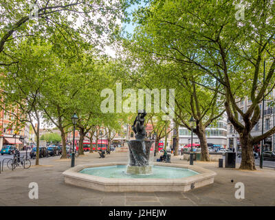 Sloane Square with The Venus Fountain, London, UK. Stock Photo