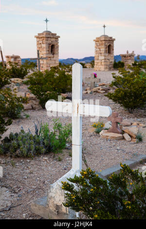 Cemetery in old Terlingua, Texas Stock Photo