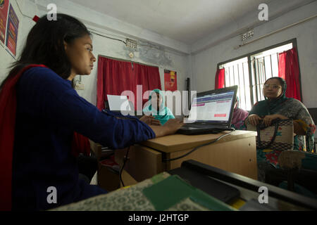 Ponabalia Union Information and Service Centre (UISC) equipped with computer, laptop, printer, multimedia projector, digital camera, webcam and solar  Stock Photo