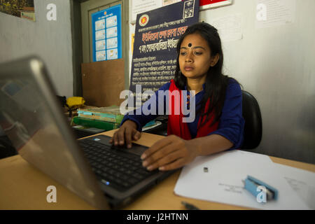 Ponabalia Union Information and Service Centre (UISC) equipped with computer, laptop, printer, multimedia projector, digital camera, webcam and solar  Stock Photo