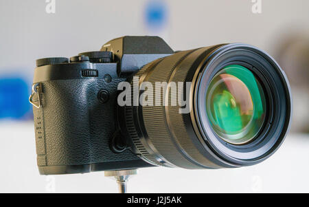 Digital single lens reflex camera. Stock Photo