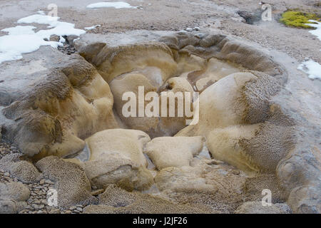 Shell Spring, Biscuit geyser basin, Upper Geysir Basin, fumarole, geothermal activity, volcanic feature, hot spring, Yellowstone National Park, Wyomin Stock Photo