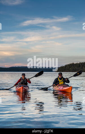 Kayaking in Yellowstone National Park (Large format sizes available). (MR) Stock Photo