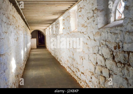Charlottesville, USA - January 20, 2013: Basement wine cellar passage in Monticello, Thomas Jefferson's home Stock Photo