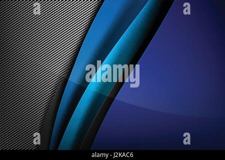 Abstract background blue dark and black carbon fiber vector illustration eps10 Stock Vector