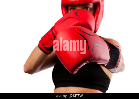 Female boxer, super woman concept Stock Photo
