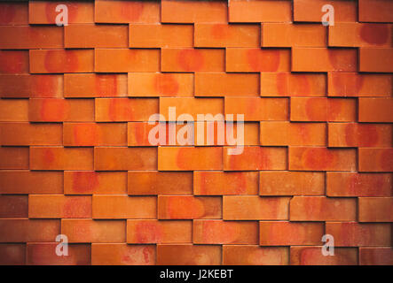 Old grunge red brick wall . Stock Photo