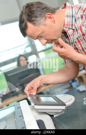 How do I use the printer Stock Photo