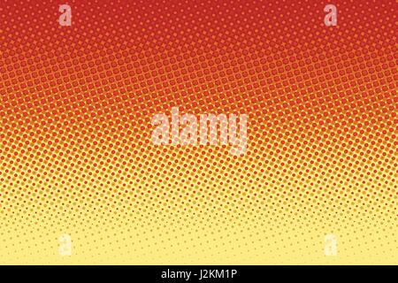Red yellow pop art halftone background Stock Vector
