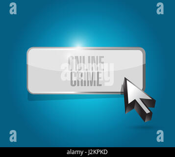 online crime button sign concept illustration design Stock Photo