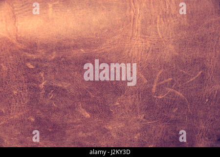 Brown leather texture closeup detailed background Stock Photo
