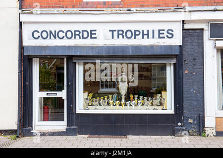 Concorde Trophies shop in Crewe Cheshire UK Stock Photo