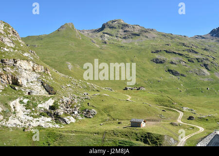 France, Savoie, Sainte Foy Tarentaise, Haute Tarentaise, Le Clou hamlet (2226m) Stock Photo