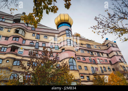 Germany, Hesse, Darmstadt, Waldspirale Residential Complex, designed by Austrian artist Friedensreich Hundertwasser, exterior Stock Photo