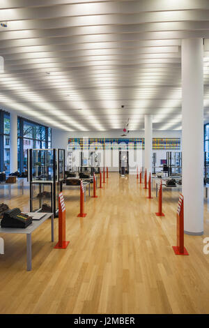 Germany, Nordrhein-Westfalen, Bonn, Arithmeum, museum of technology, science and art, interior with adding machines Stock Photo