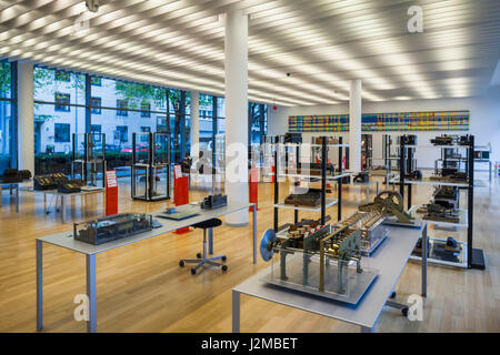 Germany, Nordrhein-Westfalen, Bonn, Arithmeum, museum of technology, science and art, interior with adding machines Stock Photo