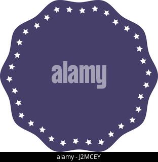 blue emblem stamp sticker blank design Stock Vector