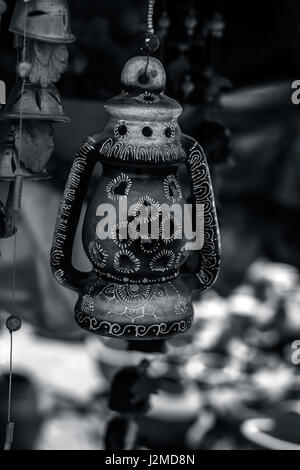 artistic clay lantern Stock Photo