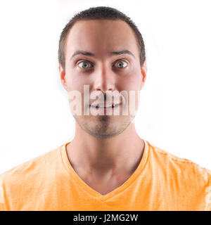 Man making surprised face Stock Photo