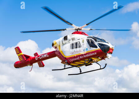 McDonnell Douglas MD902 Explorer helicopter (air ambulance) hovering Stock Photo