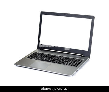 Laptop isolated on the white background . Stock Photo