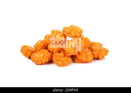 Spicy chilli rice crackers, isolated on a white background Stock Photo