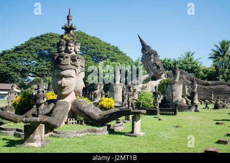 the Xieng Khuan Buddha Park near the city of vientiane in Laos in the southeastasia. Stock Photo
