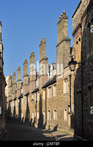 Tall chimney stacks in Trinity Lane, Cambridge, England, UK Stock Photo