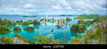 Pianemo Islands At Raja Ampat Archipelago Indonesia Stock