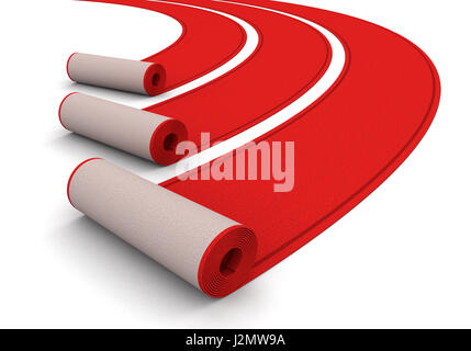 Red Carpets. Image with clipping path Stock Photo