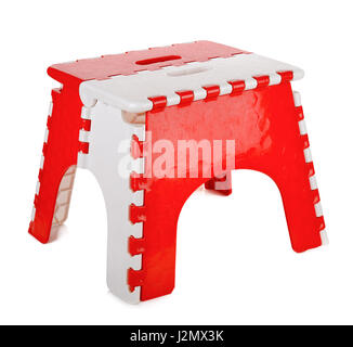 Plastic chair isolated on the white background. Stock Photo