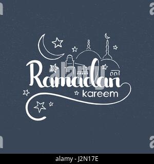 Eid Mubarak calligraphy handwritten lettering Stock Vector 