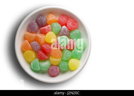 Candies in a dish closeup - with clipping path Stock Photo