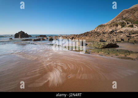 Barrika coastline in Bilbao, Basque country, Spain. Stock Photo