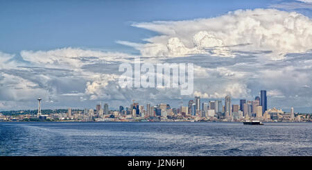 Seattle City View from Water Stock Photo